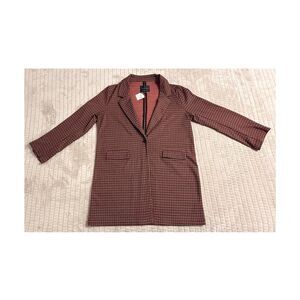 Sanctuary Crafted & Tailored Women’s XL Houndstooth Long Blazer Jacket NWT